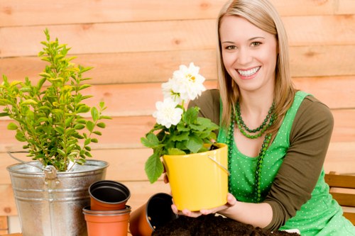 Reusable garden items prepared for charitable partnership donation